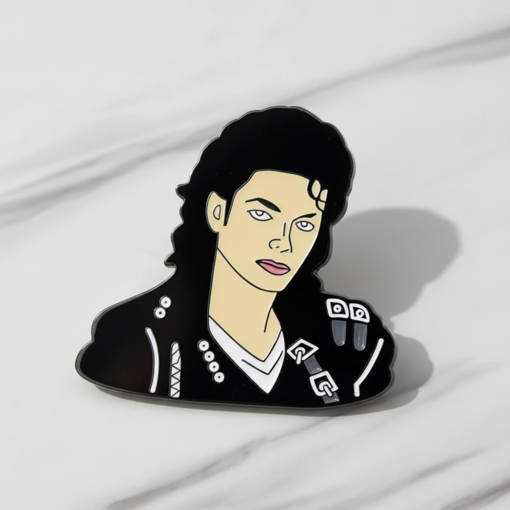 Michael Jackson Clothes Badge – 80s Style Lapel Jewelry for Music Lovers
