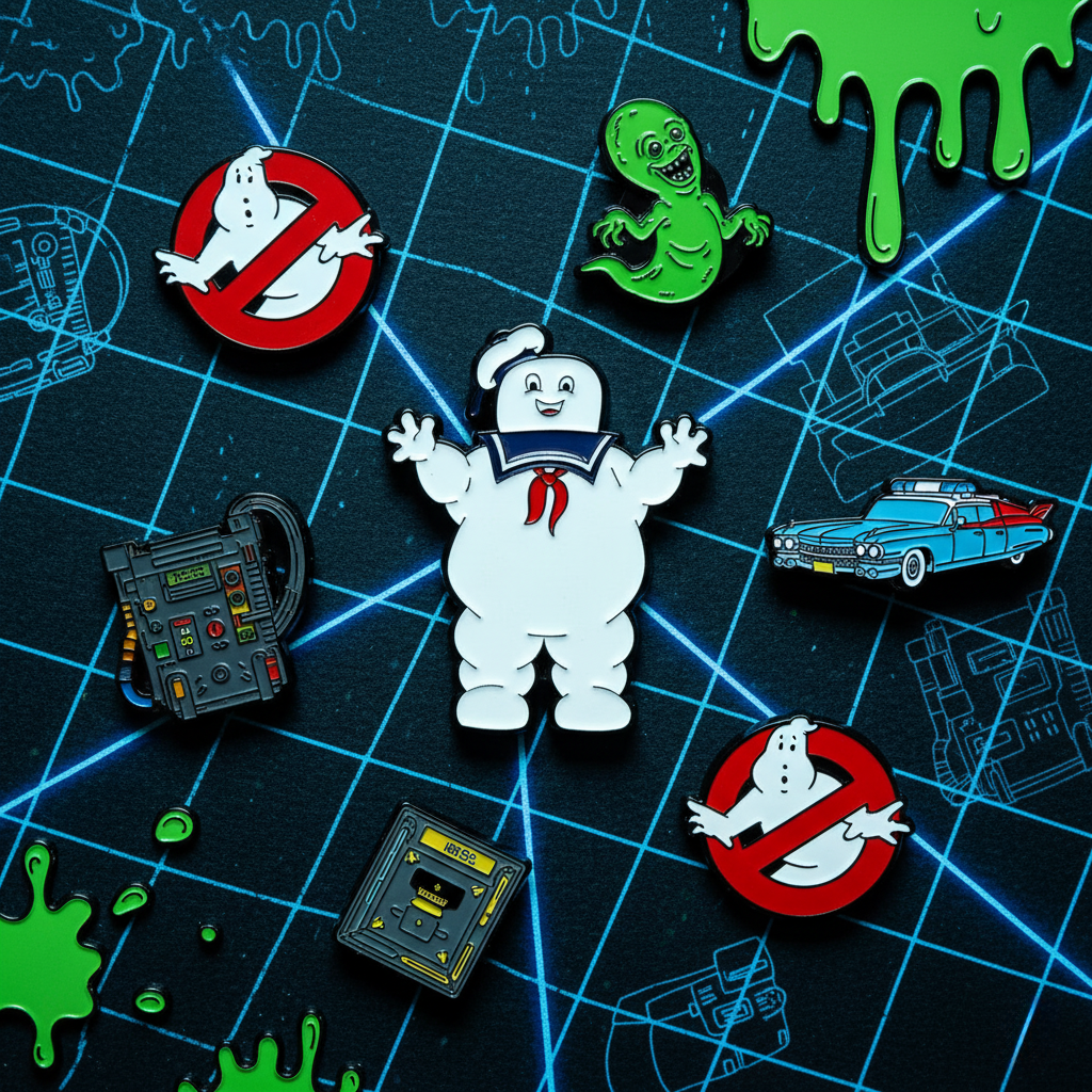Stay Puft Marshmallow Man Enamel Pin – Retro Ghostbusters Collectible