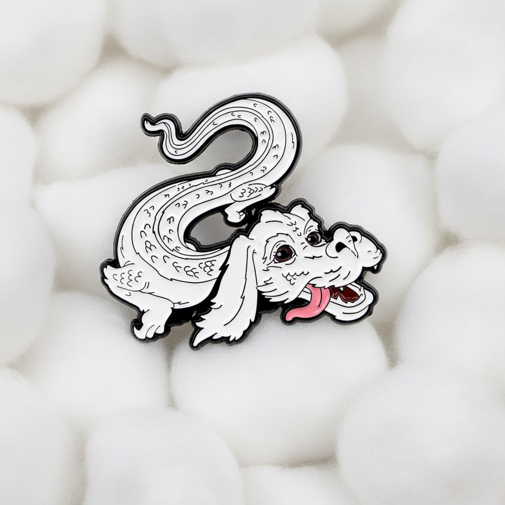 Falcor Enamel Pin – NeverEnding Story Fantasy Lapel Badge for 80s Fans