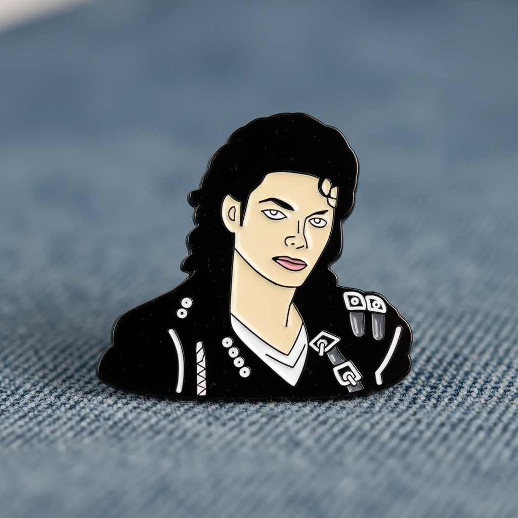 Michael Jackson Clothes Badge – 80s Style Lapel Jewelry for Music Lovers
