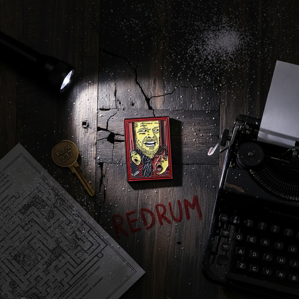 The Shining 'Here's Johnny' Jack Nicolson Horror Movie Scene Enamel Pin
