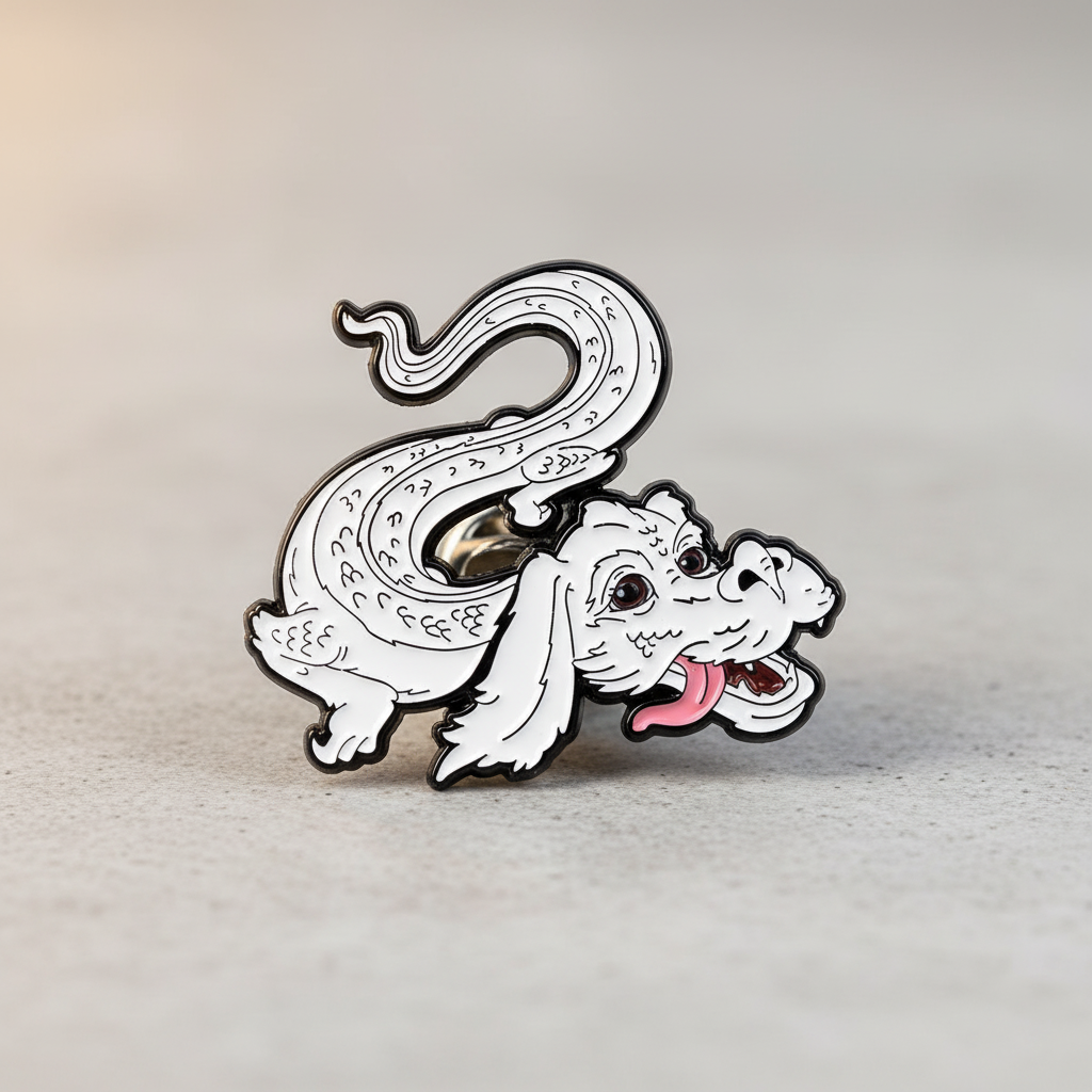 Falcor Enamel Pin – NeverEnding Story Fantasy Lapel Badge for 80s Fans