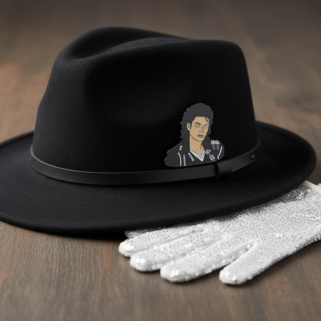 Michael Jackson Clothes Badge – 80s Style Lapel Jewelry for Music Lovers