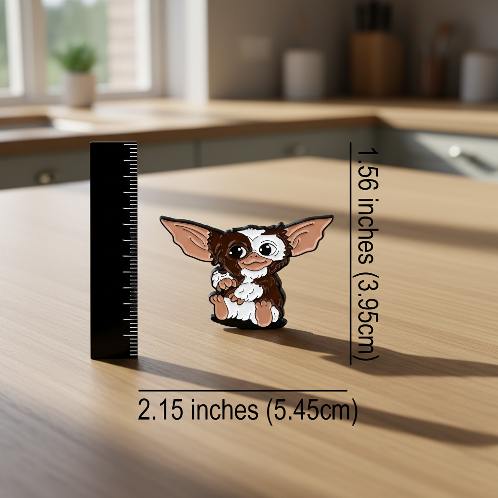 Gizmo Enamel Pin – Retro Gremlins Fan Collectible with Gloss Finish, Bold Detailing & 80s Nostalgia