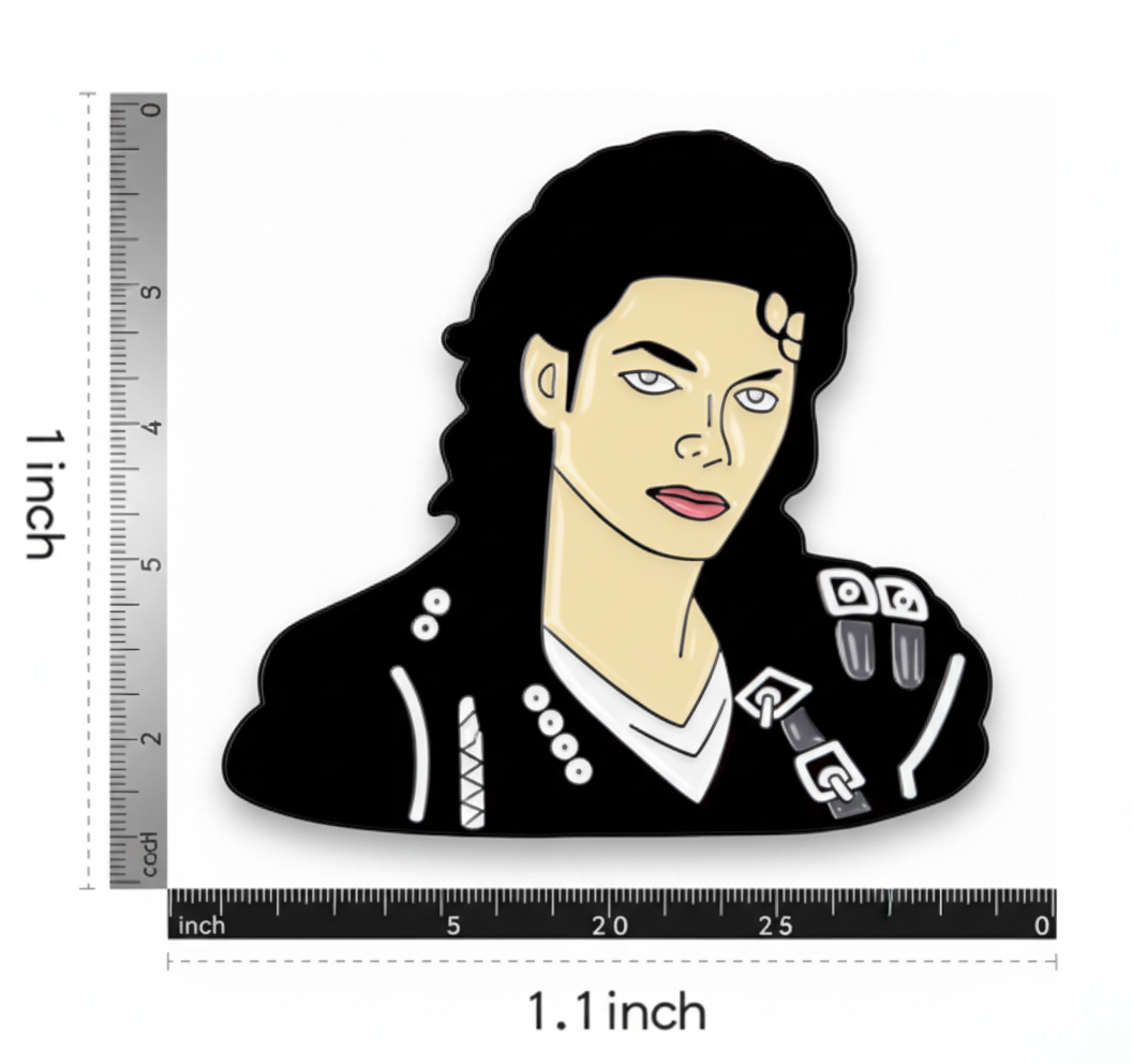 Michael Jackson Clothes Badge – 80s Style Lapel Jewelry for Music Lovers