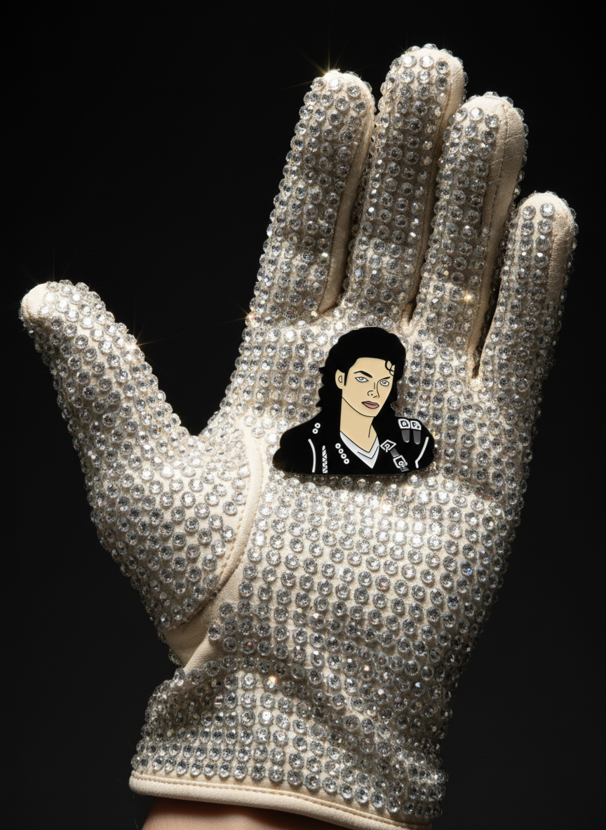 Michael Jackson Clothes Badge – 80s Style Lapel Jewelry for Music Lovers