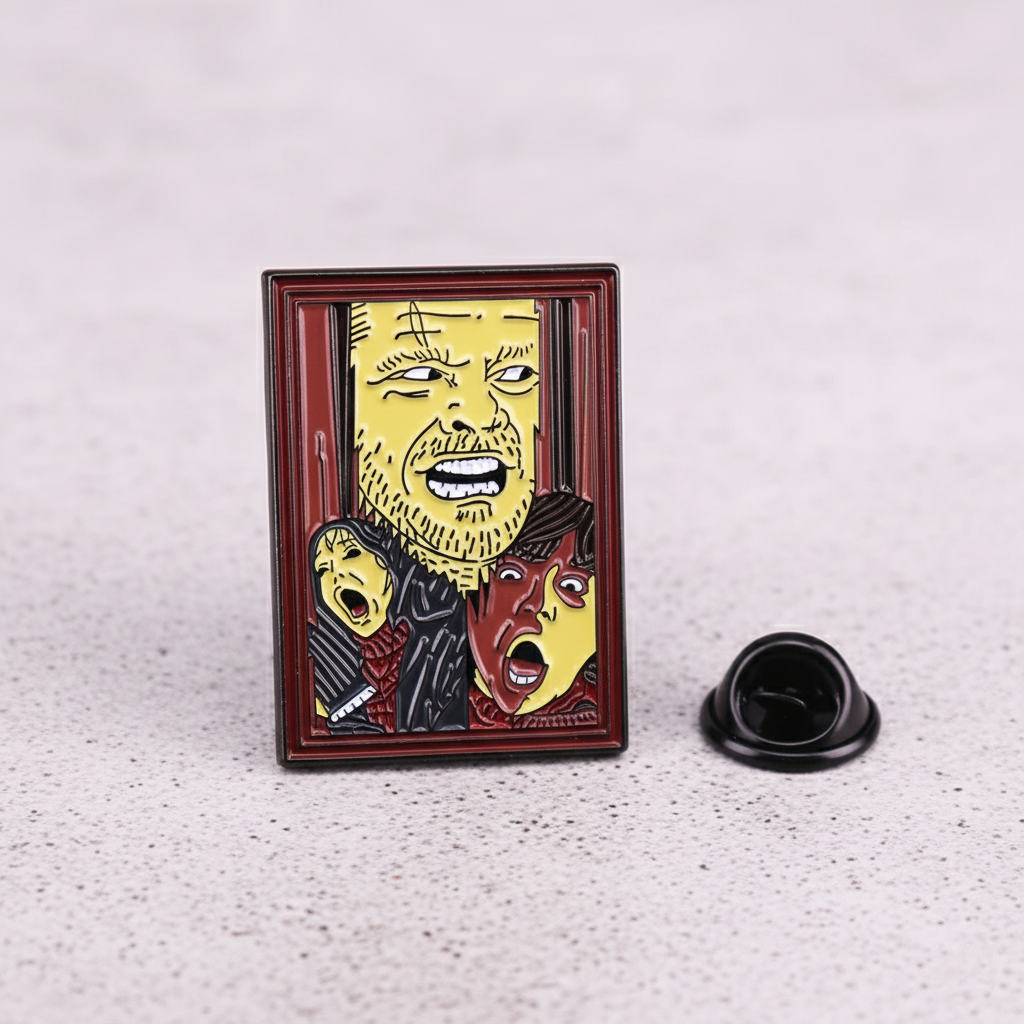 The Shining 'Here's Johnny' Jack Nicolson Horror Movie Scene Enamel Pin