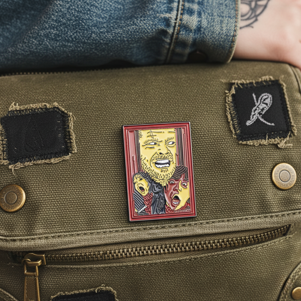 The Shining 'Here's Johnny' Jack Nicolson Horror Movie Scene Enamel Pin