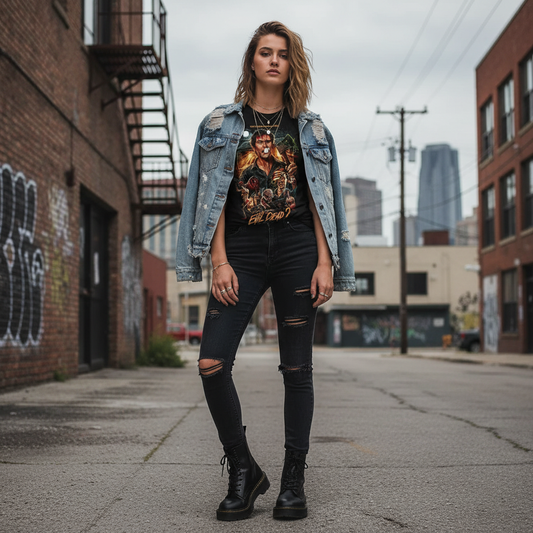 Evil Dead 2 T-Shirt - Kiss Goodbye Horror Movie Graphic Tee - Retro Cult Classic