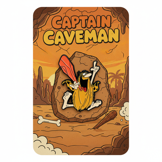 Captain Caveman Enamel Pin – Classic Saturday Morning Cartoon Icon