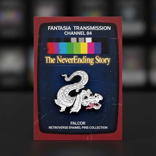 Falcor Enamel Pin – NeverEnding Story Fantasy Lapel Badge for 80s Fans