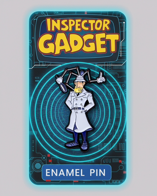 Inspector Gadget Enamel Pin – 80s Cartoon Lapel Badge, Retro Pop Culture Brooch for Jackets, Backpacks & Collectors