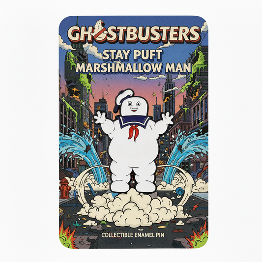 Stay Puft Marshmallow Man Enamel Pin – Retro Ghostbusters Collectible