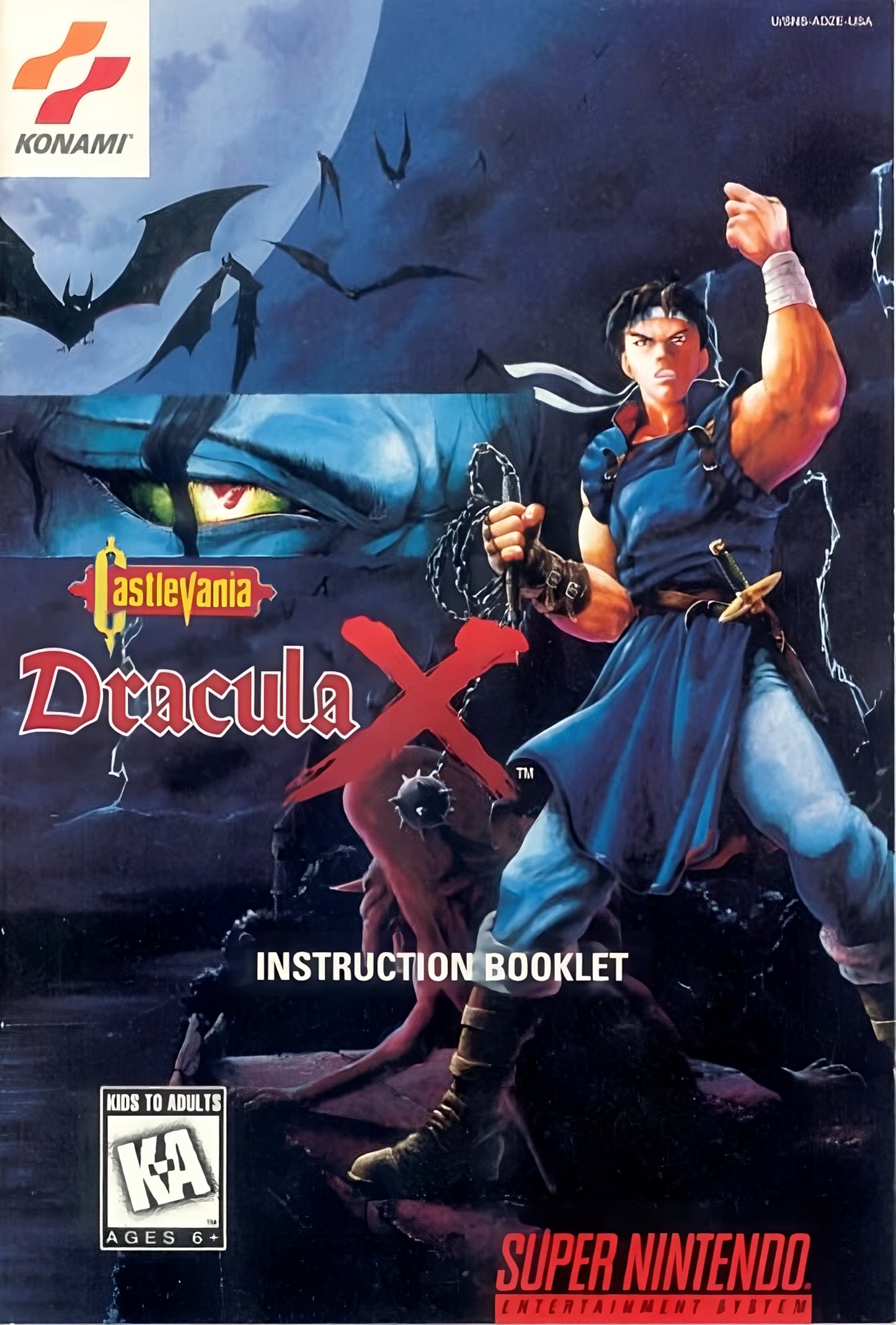 Castlevania Dracula X (SNES Compatible) – Classic Adventure Platformer Cartridge Manual Only