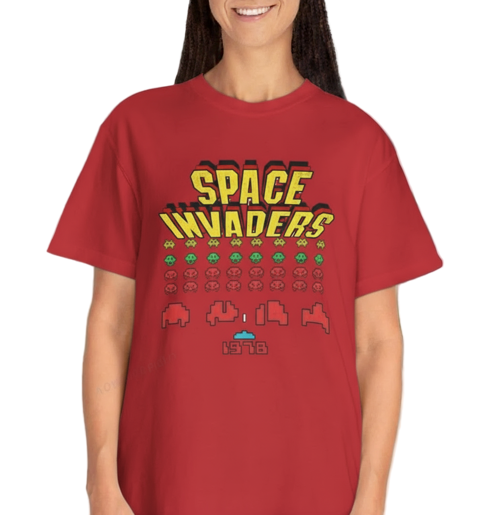Red Space Invaders T-Shirt