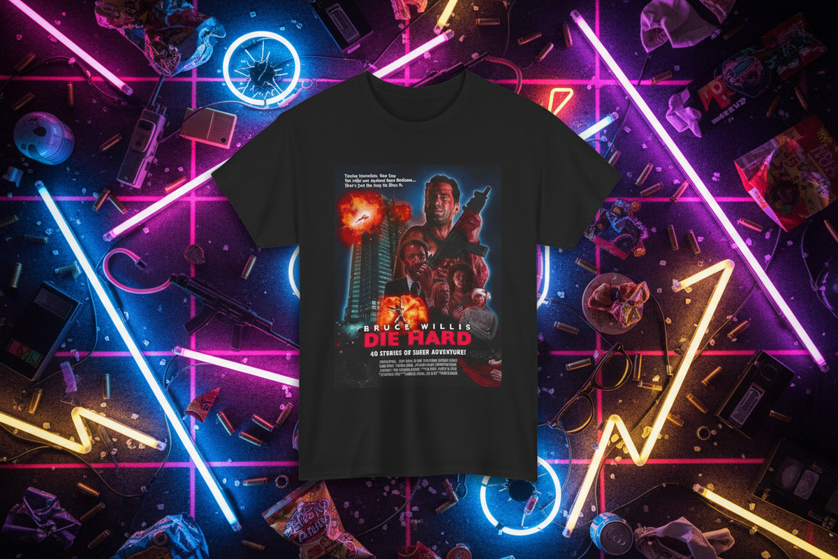 Retro 80s themed flat lay