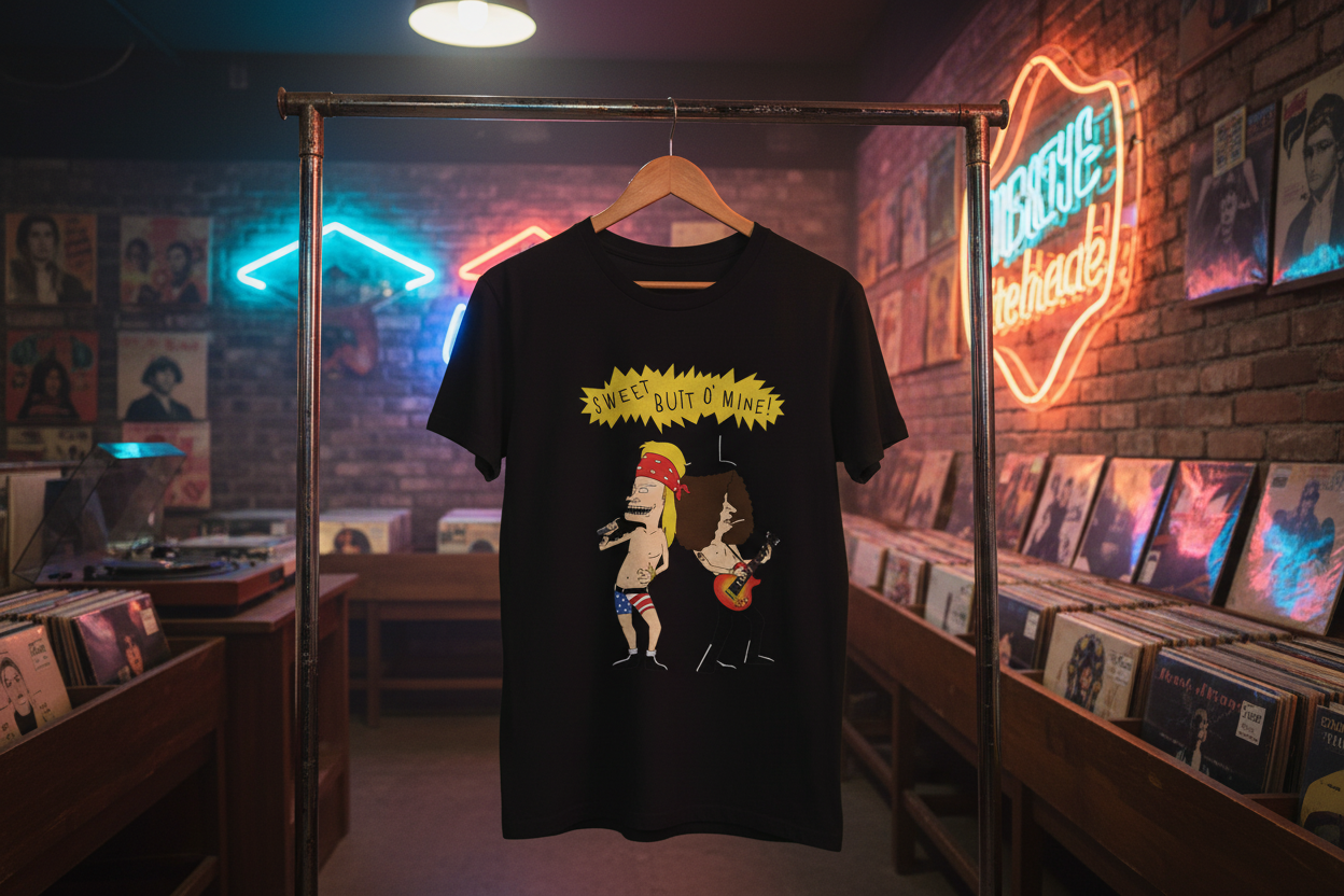 Beavis Butthead Guns N Roses Parody Vintage Record Store