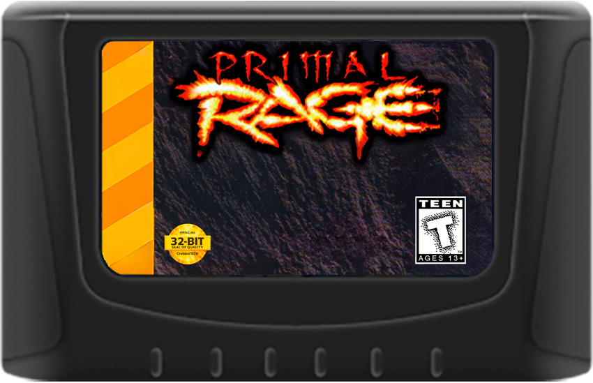 Primal Rage (32X Compatible) – Reproduction Video Game Cartridge with Case and Manual