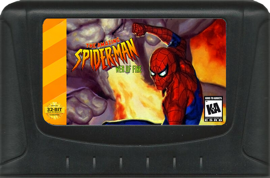 Spider-Man: Web of Fire (32X Compatible) – Reproduction Video Game Cartridge with Case and Manual