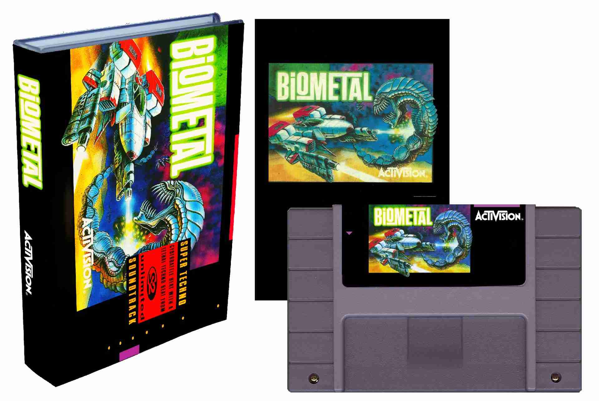 Biometal (SNES Compatible) - Reproduction Video Game Cartridge with Case and Manual image 0