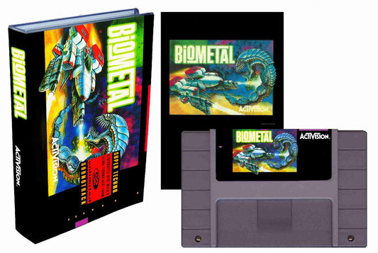 Biometal (SNES Compatible) - Reproduction Video Game Cartridge with Case and Manual image 0