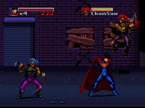 The Death and Return of Superman (SNES Compatible) - Reproduction Video Game Cartridge with Case and Manual