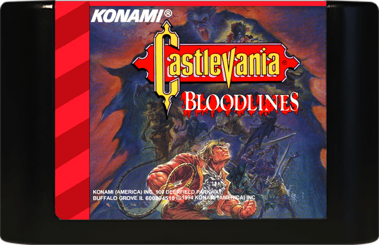 Castlevania Bloodlines (Genesis Compatible) - Reproduction Video Game Cartridge image 0