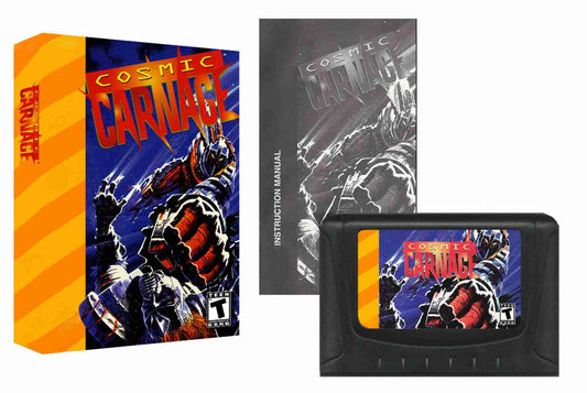 Cosmic Carnage (32X Compatible) (32X Shell) – Reproduction Video Game Cartridge with Case and Manual image 0