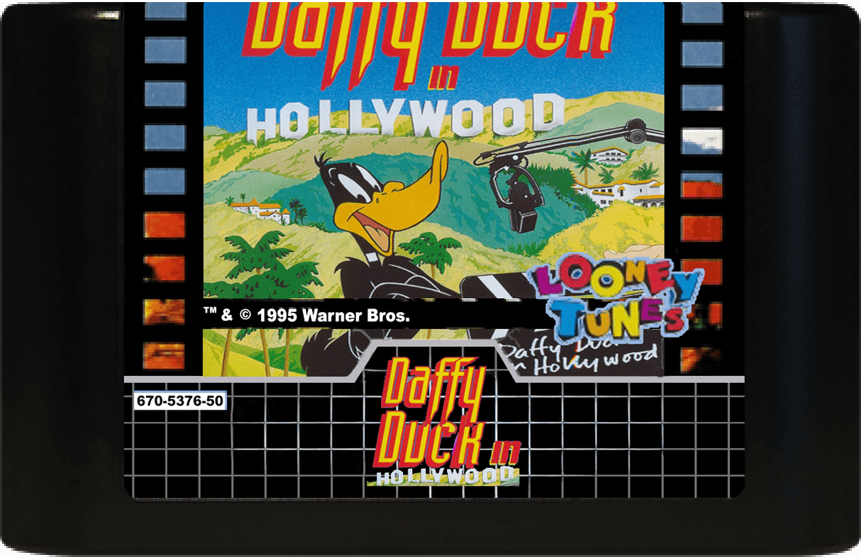 Daffy Duck in Hollywood (Genesis Compatible) - Reproduction Video Game Cartridge image 0