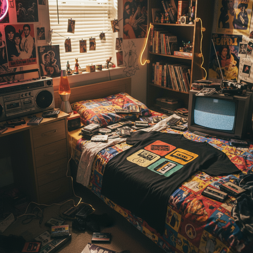 Vintage Summer Camp T-Shirt - Retro 70s 80s Outdoor Tee - 80s Bedroom Setting