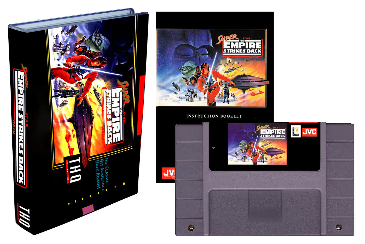 Super Star Wars: The Empire Strikes Back (SNES Compatible) - Reproduction Video Game Cartridge with Case and Manual image 0