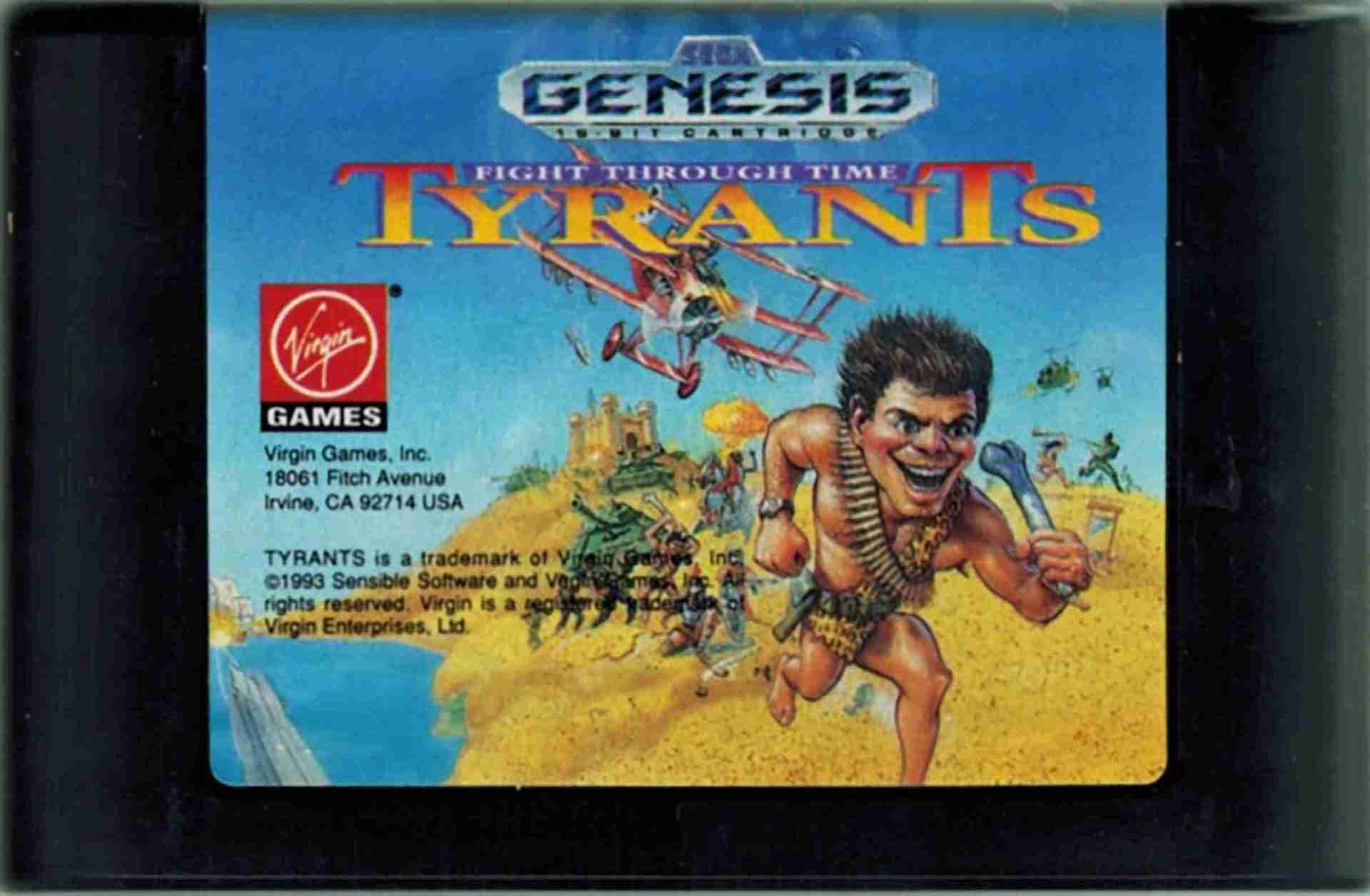 Tyrants: Fight Through Time (Genesis Compatible) - Reproduction Video Game Cartridge image 0