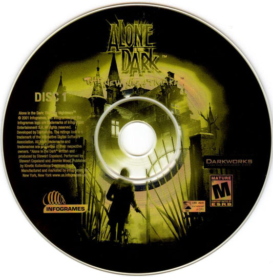 Alone in the Dark: The New Nightmare (DVD Box) (Dreamcast Compatible) – Reproduction Video Game CDs
