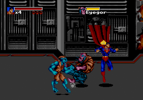 The Death and Return of Superman (SNES Compatible) - Reproduction Video Game Cartridge with Case and Manual