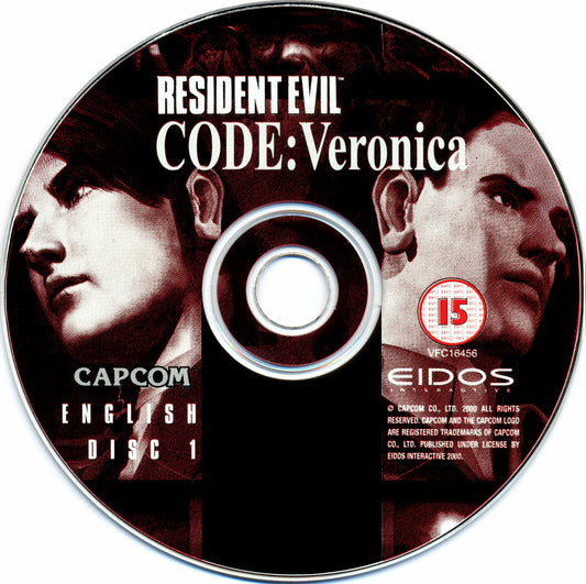 Resident Evil Code: Veronica (DVD Case) (Dreamcast Compatible) - Reproduction Video Game CD