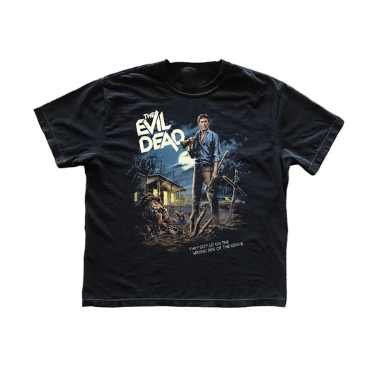 The Evil Dead Vintage T-Shirt - Ash Williams Retro Horror Graphic Tee