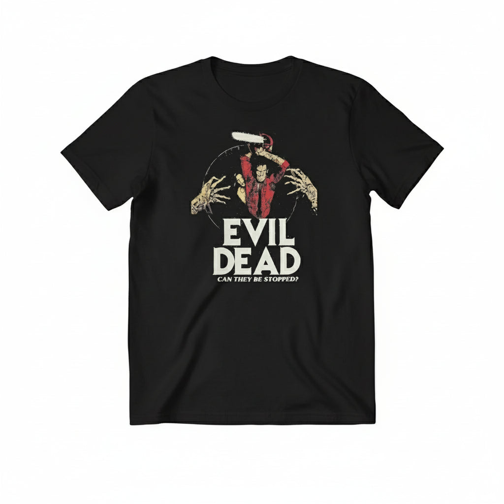 Evil Dead T-Shirt - Sam Raimi Horror Movie Graphic Tee - Retro Cult Classic