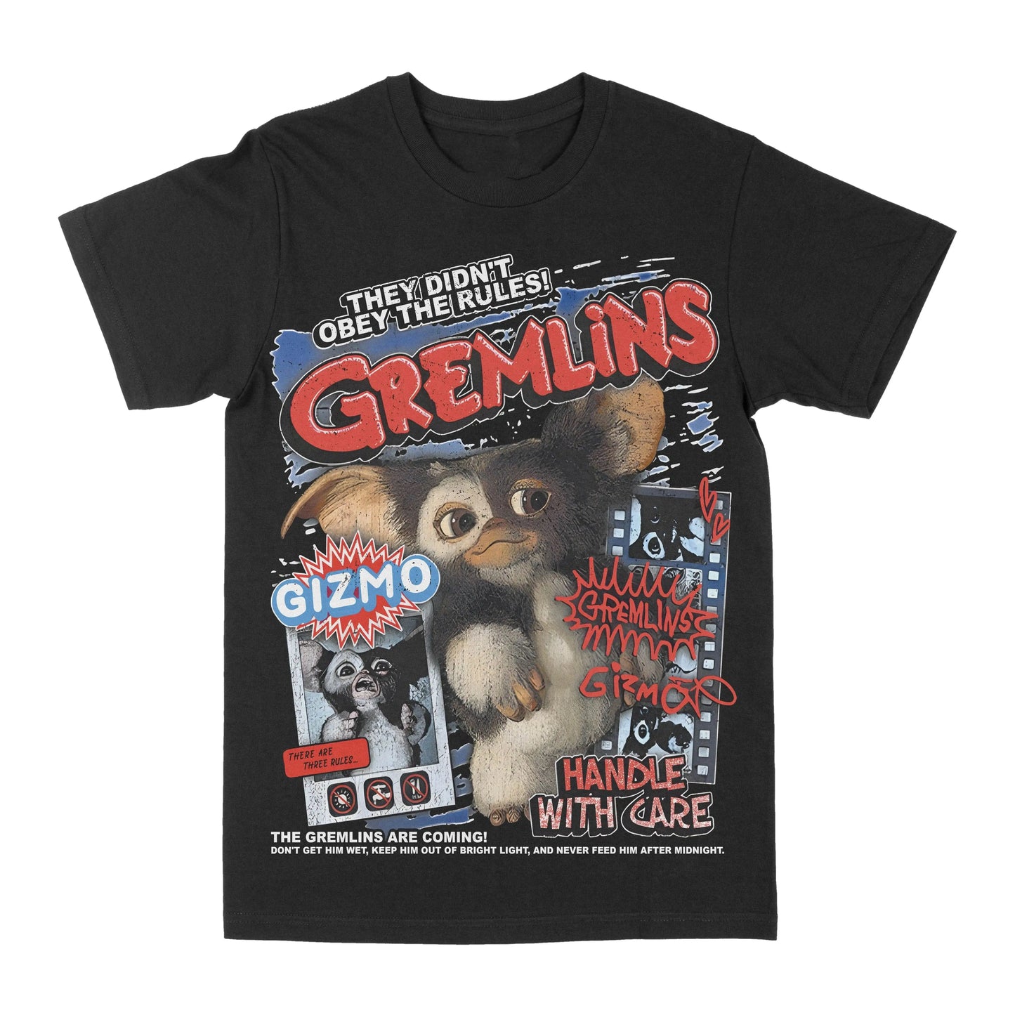 Gremlins Graphic T-Shirt - Retro Movie Tee Unisex Oversized Cotton Shirt