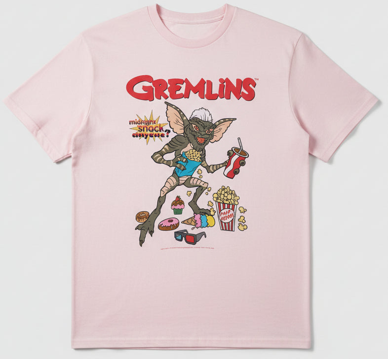 Gremlins Stripe T-Shirt - Retro 80s Horror Movie Tee - Evil Gremlin Graphic Cotton Shirt