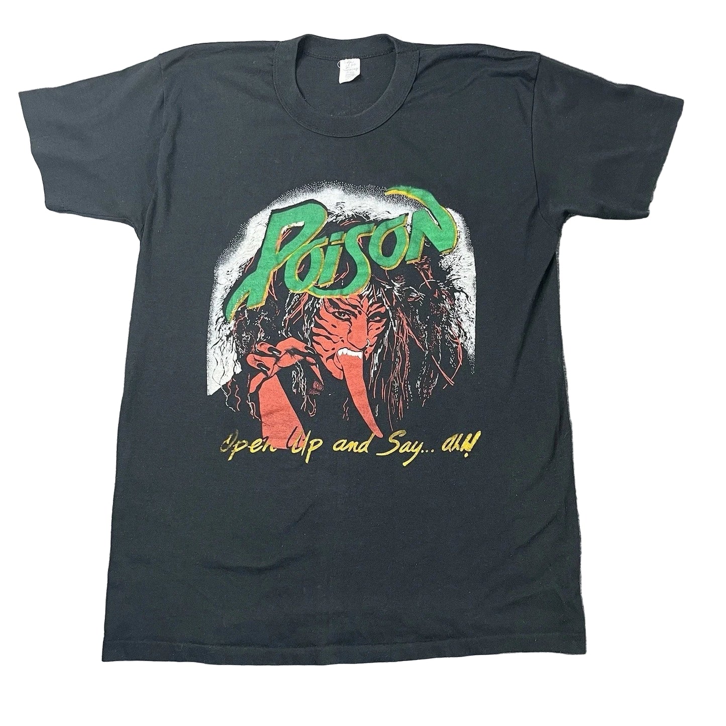 1988 Poison World Tour T-Shirt - Vintage Style 80s Concert Band Tee Reproduction Single Stitch Rock Merch