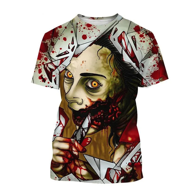 Evil Dead Horror T-Shirt - 3D Print Graphic Tee - Oversized Streetwear