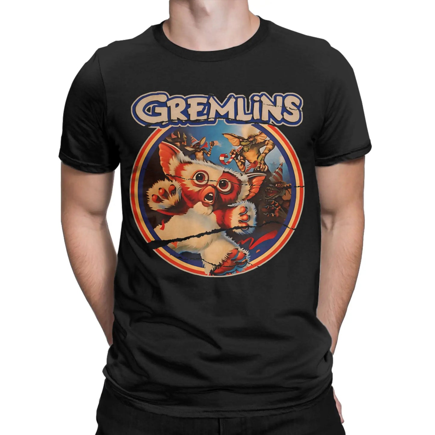 Gremlins Mogwai T-Shirt - Retro 80s Horror Movie Tee - Gizmo Christmas Novelty Cotton Shirt