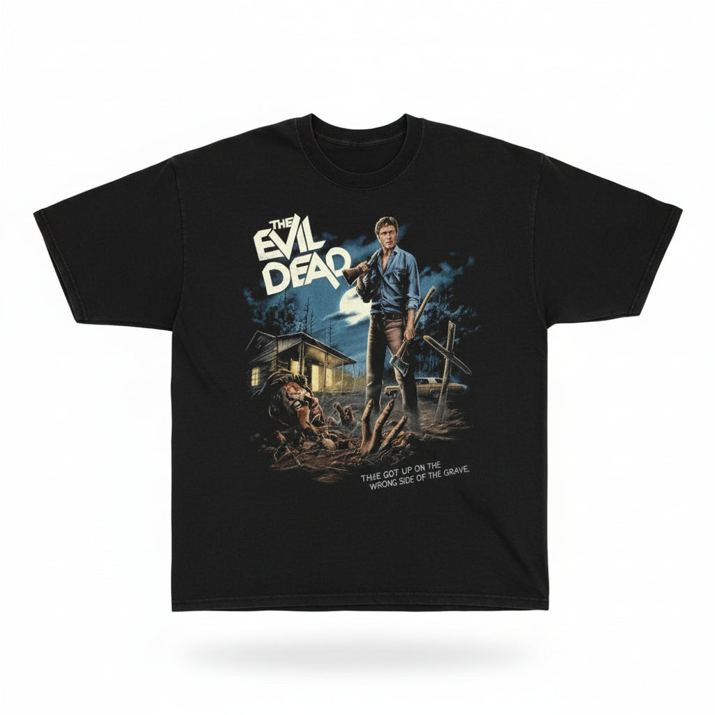 The Evil Dead Vintage T-Shirt - Ash Williams Retro Horror Graphic Tee