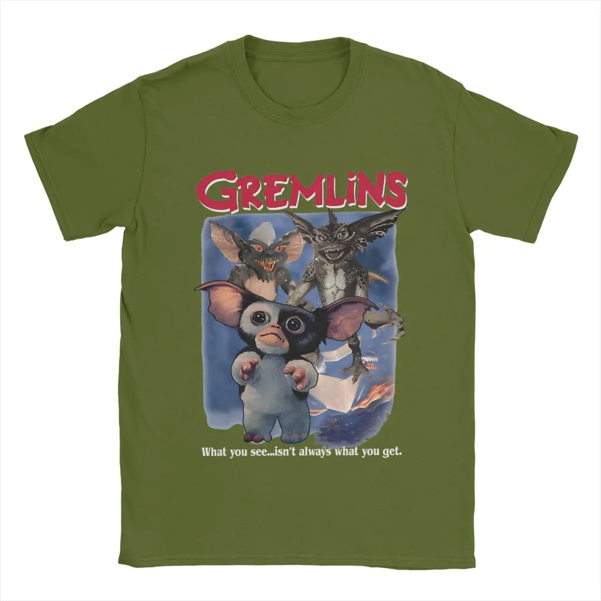 Gremlins Mogwai T-Shirt - 80s Horror Movie Tee - Retro Monster Cotton Shirt