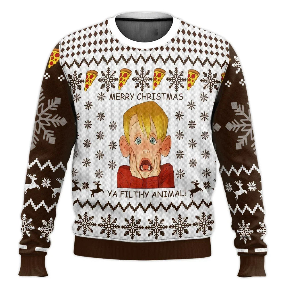 Home Alone Ugly Christmas Sweaters - Retro Movie Pullover for Men & Women
