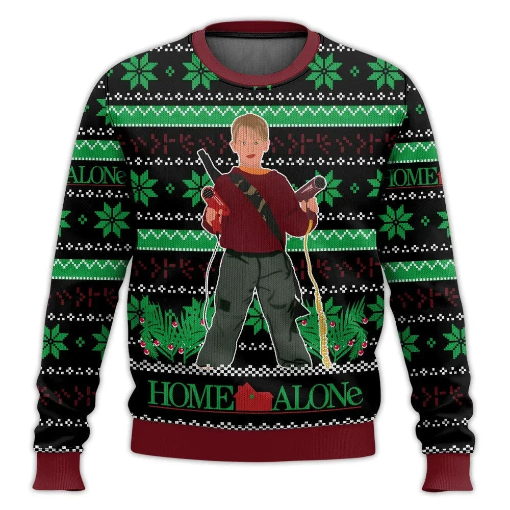 Home Alone Ugly Christmas Sweaters - Retro Movie Pullover for Men & Women