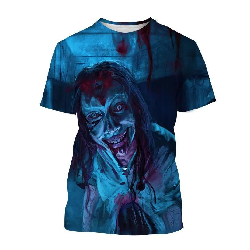 Evil Dead Horror T-Shirt - 3D Print Graphic Tee - Oversized Streetwear