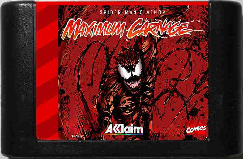 Spider-Man and Venom: Maximum Carnage (Genesis Compatible) - Reproduction Video Game Cartridge image 0
