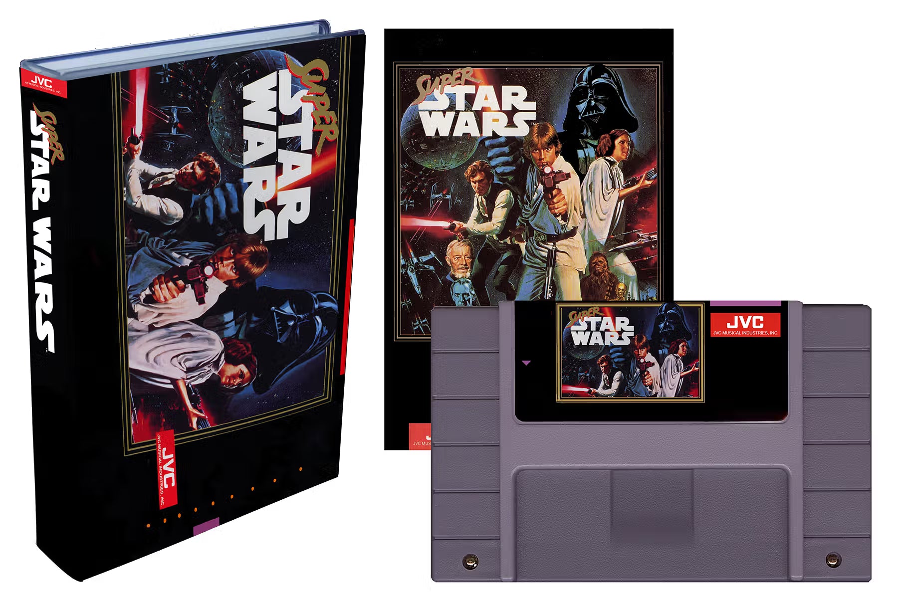 Super Star Wars (SNES Compatible) - Reproduction Video Game Cartridge with Case and Manual image 0