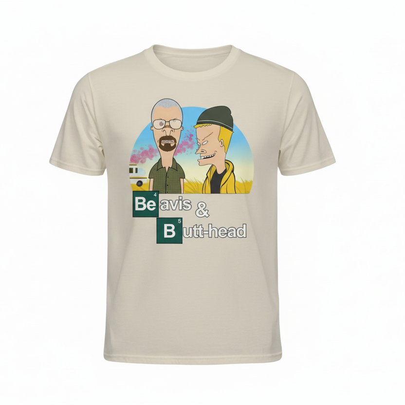 Beige Beavis and Butthead t-shirt